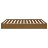 Cadre de lit sans matelas marron miel bois massif 150x200 cm 