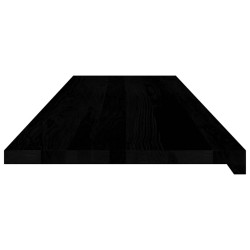Appuis de fenêtre 2 pcs marron foncé bois de chêne massif 