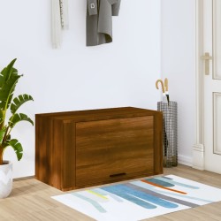 Armoire à chaussures murale Chêne marron 70x35x38cm Bois de Pin 
