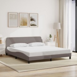 Cadre de lit sans matelas taupe 180x200 cm tissu 