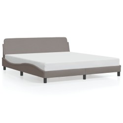 Cadre de lit sans matelas taupe 180x200 cm tissu 