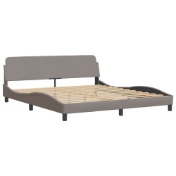 Cadre de lit sans matelas taupe 180x200 cm tissu 