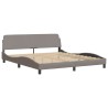 Cadre de lit sans matelas taupe 180x200 cm tissu 