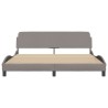 Cadre de lit sans matelas taupe 180x200 cm tissu 