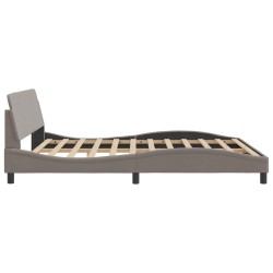 Cadre de lit sans matelas taupe 180x200 cm tissu 