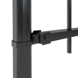 Clôture de jardin avec dessus en cerceau Acier 1,8 m Noir 