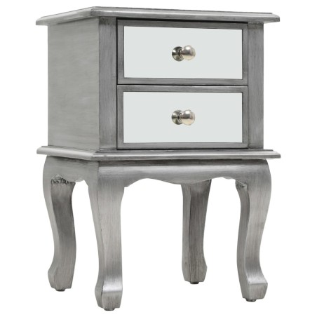 Table de chevet miroir MDF et verre 34,5 x 30 x 50 cm 