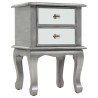 Table de chevet miroir MDF et verre 34,5 x 30 x 50 cm 