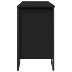 Armoire lavabo de salle de bain noir 91x35x60 cm 