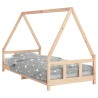 Cadre de lit pour enfants 90x200 cm bois de pin massif 