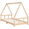 Cadre de lit pour enfants 90x200 cm bois de pin massif 