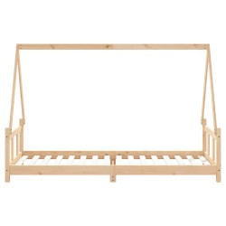 Cadre de lit pour enfants 90x200 cm bois de pin massif 