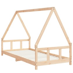 Cadre de lit pour enfants 90x200 cm bois de pin massif 