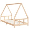 Cadre de lit pour enfants 90x200 cm bois de pin massif 