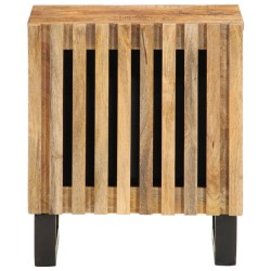 Table de chevet 40x34x46 cm bois de manguier massif brut 