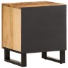 Table de chevet 40x34x46 cm bois de manguier massif brut 