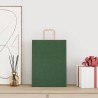 Sacs en papier 250 pcs avec poignées vert 26x12x35 cm 