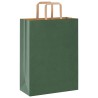 Sacs en papier 250 pcs avec poignées vert 26x12x35 cm 