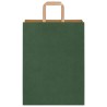 Sacs en papier 250 pcs avec poignées vert 26x12x35 cm 