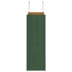 Sacs en papier 250 pcs avec poignées vert 26x12x35 cm 