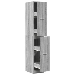 Armoire apothicaire sonoma gris 30x41x174,5cm bois d'ingénierie 
