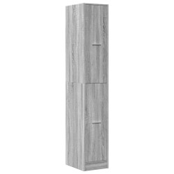Armoire apothicaire sonoma gris 30x41x174,5cm bois d'ingénierie 