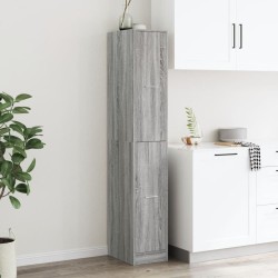Armoire apothicaire sonoma gris 30x41x174,5cm bois d'ingénierie 