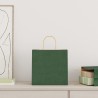 Sacs en papier 250 pcs avec poignées vert 26x17x25 cm 