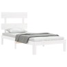 Cadre de lit sans matelas blanc 100x200 cm bois de pin massif 