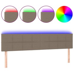 Tête de lit à LED Taupe 160x5x78/88 cm Tissu 