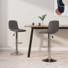 Tabourets de bar lot de 2 taupe tissu 