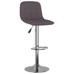 Tabourets de bar lot de 2 taupe tissu 