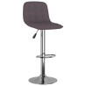 Tabourets de bar lot de 2 taupe tissu 