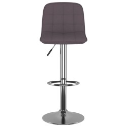 Tabourets de bar lot de 2 taupe tissu 