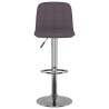 Tabourets de bar lot de 2 taupe tissu 