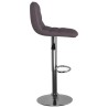 Tabourets de bar lot de 2 taupe tissu 