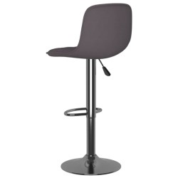 Tabourets de bar lot de 2 taupe tissu 