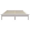 Cadre de lit sans matelas blanc bois massif 