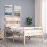 Lit pour personne âgée sans matelas bois massif 