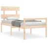 Lit pour personne âgée sans matelas bois massif 