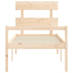Lit pour personne âgée sans matelas bois massif 