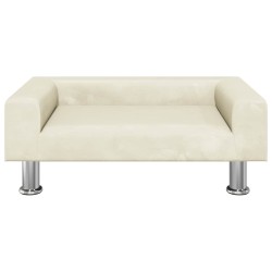 Lit pour chien crème 70x45x26,5 cm velours 