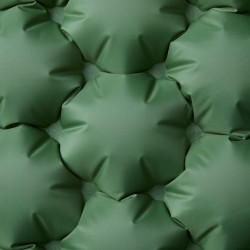 Matelas de camping autogonflant avec oreillers 2 personnes vert 