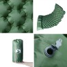 Matelas de camping autogonflant avec oreillers 2 personnes vert 