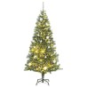 Sapin de Noël artificiel 300 LED&boules&neige floquée 240 cm 