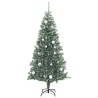 Sapin de Noël artificiel 300 LED&boules&neige floquée 240 cm 
