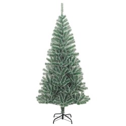 Sapin de Noël artificiel 300 LED&boules&neige floquée 240 cm 