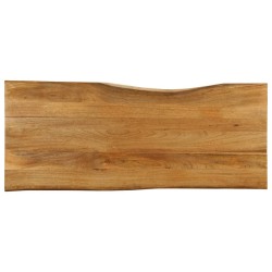 Dessus de table 140x60x3,8 cm bord vivant bois massif manguier 