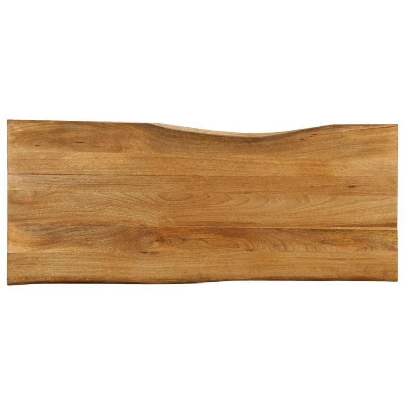 Dessus de table 140x60x3,8 cm bord vivant bois massif manguier 