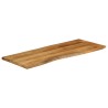 Dessus de table 140x60x3,8 cm bord vivant bois massif manguier 